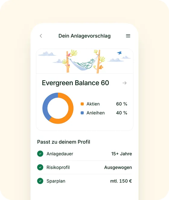 Evergreen App: passende Strategie empfohlen bekommen