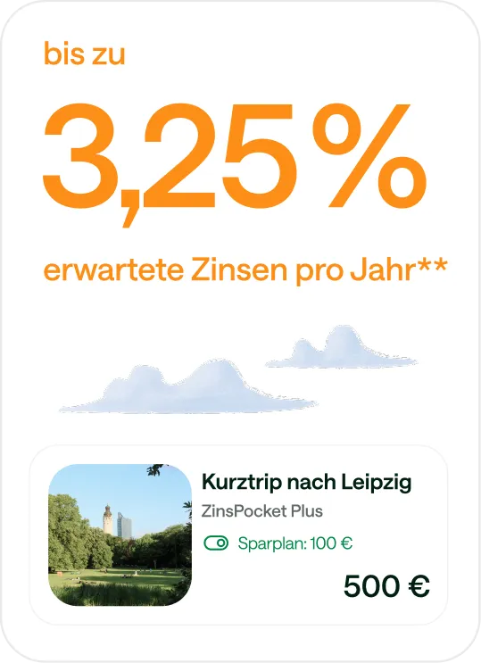 Evergreen App auf dem Smartphone: ZinsPocket für die Kurzreise.